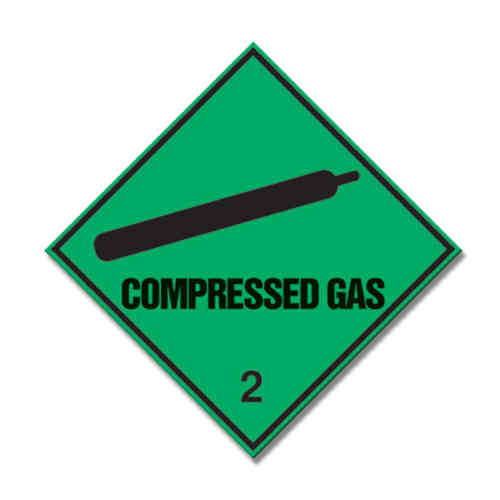Compressed Gas Window Sticker