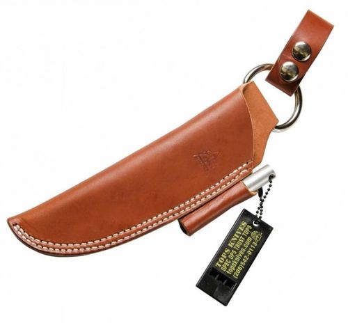 TOPS Bushcraft Leather Sheath Brown - Left Handed